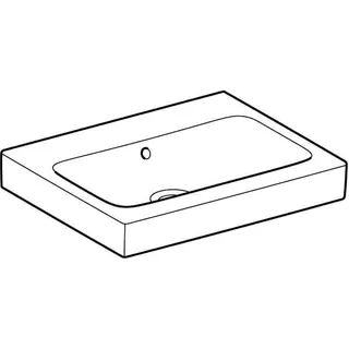 Geberit iCon Waschtisch, 60x48,5cm ohne Hahnloch, mit Überlauf, weiß – Bild 3