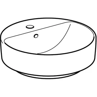 Geberit VariForm Aufsatzwaschtisch, rund mit HLB, d: 45cm, mit Überlauf, weiß, KeraTect – Bild 3