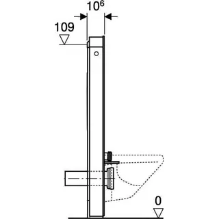 Geberit Monolith Sanitärmodul für Wand-WC 114cm, Steinzeug Betonoptik, Aluminium – Bild 5