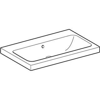 Geberit iCon Light Waschtisch 75x48cm ohne Hahnloch, mit Überlauf, weiß – Bild 3
