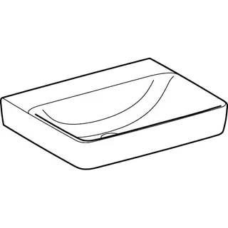 Geberit Renova Plan Waschtisch, 60x48cm ohne Hahnloch, ohne Überlauf, weiß, KeraTect – Bild 3