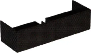 Geberit Xeno2 Unterschrank f. Waschtisch aus VARICOR m. 2 Hahnloch, 139,5x35x47,3cm, sculturagrau