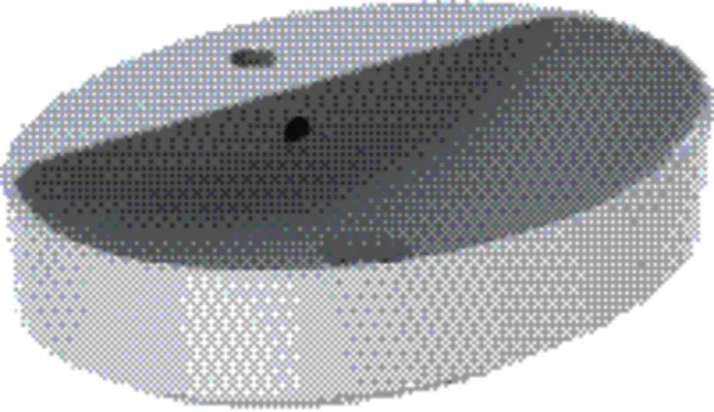 Geberit VariForm Aufsatzwaschtisch, oval mit HLB, 60x45cm, mit Überlauf, weiß, KeraTect