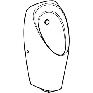 Geberit Tamina Urinal, mit integr. Strg. Gen. Zulauf hinten, weiß – Bild 3