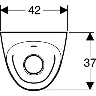 Geberit Tamina Urinal, m. integr. Strg., Netz Zulauf hinten, weiß – Bild 4
