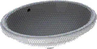 Geberit VariForm Unterbauwaschtisch, oval 56x46cm, o. Hl, mit Überlauf, weiß, KeraTect