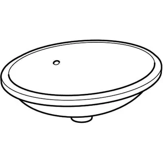 Geberit VariForm Unterbauwaschtisch, oval 56x46cm, o. Hl, mit Überlauf, weiß, KeraTect – Bild 3