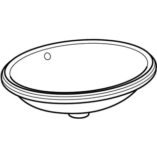 Geberit VariForm Unterbauwaschtisch, oval 56x46cm, o. Hl, mit Überlauf, weiß, KeraTect – Bild 4