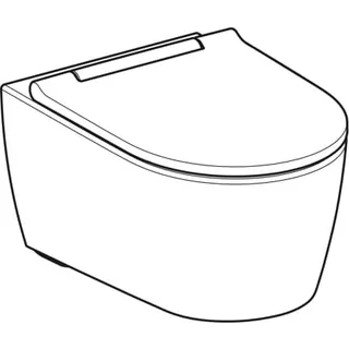 Geberit ONE Set Wand-WC mit WC-Sitz weiß matt/glanzverchromt – Bild 4