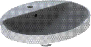 Geberit VariForm Einbauwaschtisch, oval mit HLB, 55x45cm, mit Überlauf, weiß gl