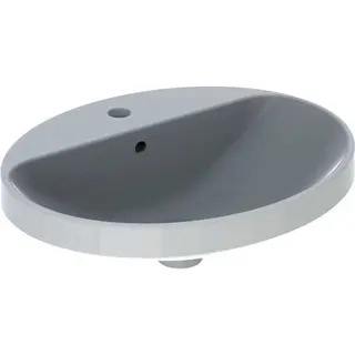 Geberit VariForm Einbauwaschtisch, oval mit HLB, 55x45cm, mit Überlauf, weiß gl – Bild 2