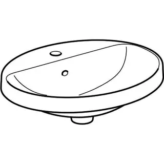 Geberit VariForm Einbauwaschtisch, oval mit HLB, 55x45cm, mit Überlauf, weiß gl – Bild 3