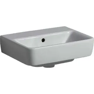 Geberit Renova Plan Handwaschbecken, 45x34cm ohne Hahnloch, mit Überlauf, weiß, KeraTect – Bild 2