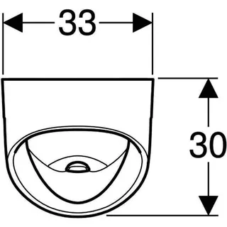 Geberit Renova Urinal Trigonal Zul. hi., Abg. hi., weiß – Bild 5