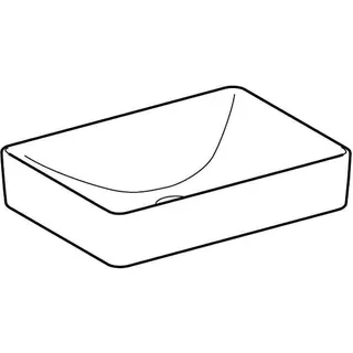 Geberit VariForm Aufsatz-Waschtisch, rechteckig 55x40cm, o. Hl, ohne Überlauf, weiß – Bild 4