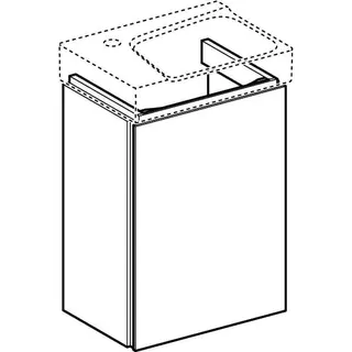 Geberit Xeno2 Unterschrank f. Handwaschbecken mit einer Tür, 38x52,5x26,5cm, greige – Bild 3