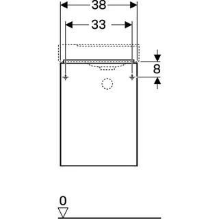 Geberit Xeno2 Unterschrank f. Handwaschbecken mit einer Tür, 38x52,5x26,5cm, greige – Bild 4