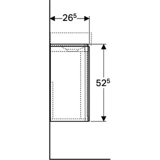 Geberit Xeno2 Unterschrank f. Handwaschbecken mit einer Tür, 38x52,5x26,5cm, greige – Bild 5