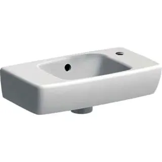 Geberit Renova Compact HWB, verk.Ausld.,Ablg. 45x25cm, Hl.re, mit Überlauf, weiß, KeraTect – Bild 2