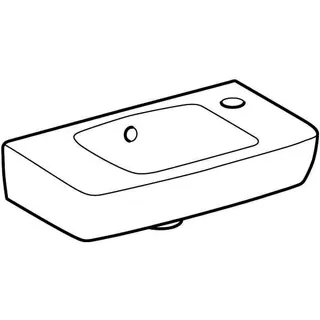 Geberit Renova Compact HWB, verk.Ausld.,Ablg. 45x25cm, Hl.re, mit Überlauf, weiß, KeraTect – Bild 3
