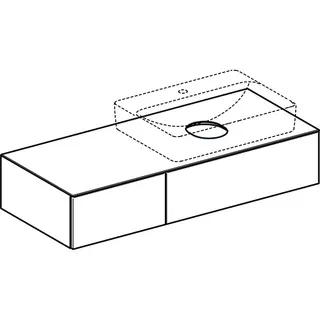 Geberit VariForm US für AS-Waschtisch, m. 2 Schubl. 120x23,5x51cm, Eiche – Bild 3