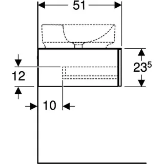 Geberit VariForm US für AS-Waschtisch, m. 2 Schubl. 120x23,5x51cm, Eiche – Bild 5