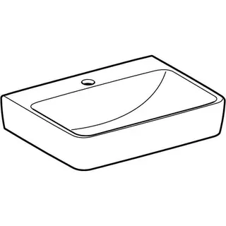 Geberit Renova Plan Handwaschbecken, 50x38cm mit Hahnloch mi., ohne Überlauf, weiß, KeraTect – Bild 3