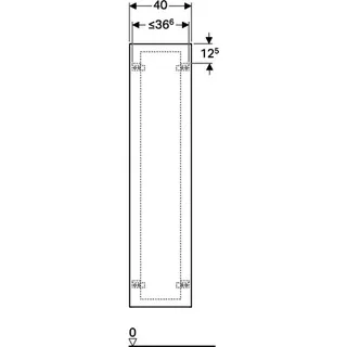Geberit Xeno2 Hochschrank mit einer Tür und Innenspiegel, 40x170x35,1cm, greige – Bild 4