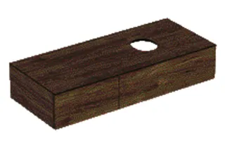 GE VariForm US für AS-WT, m. 2 Schubl. 120x23,5x51cm, Nußbaum hickory