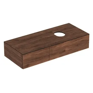 Geberit VariForm US für AS-Waschtisch, m. 2 Schubl. 120x23,5x51cm, Nußbaum hickory – Bild 2