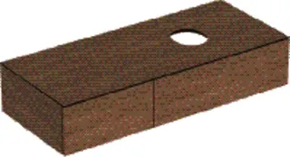 GE VariForm US für AS-WT, m. 2 Schubl. 120x23,5x51cm, Eiche