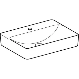 Geberit VariForm Aufsatz-Waschtisch, rechteckig mit HLB, 60x45cm, ohne Überlauf, weiß, KeraTect – Bild 3