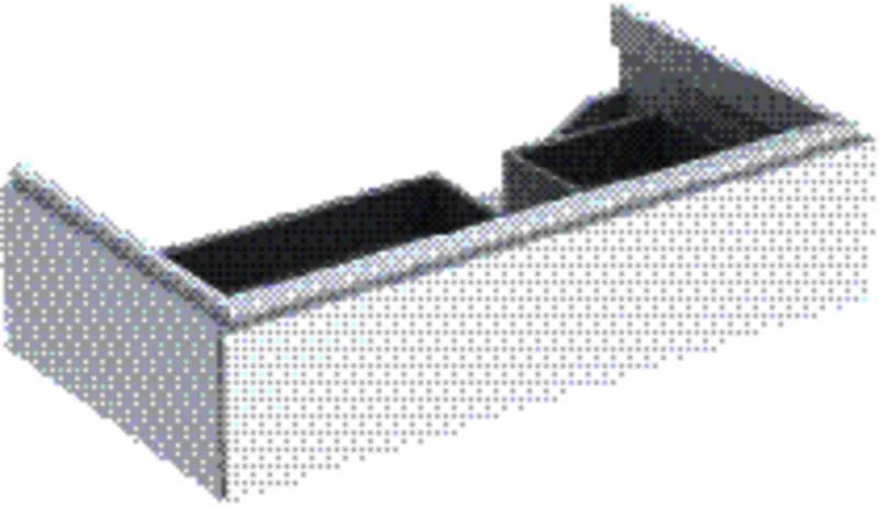 Geberit Xeno2 Unterschrank f. Waschtisch m. Ablg. links m .1 Schubl., 88x22x46,2cm, weiß