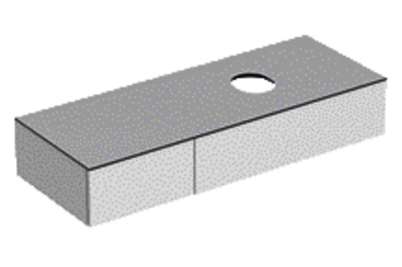 Geberit VariForm US für AS-Waschtisch, m. 2 Schubl. 135x23,5x51cm, weiß lackiert matt