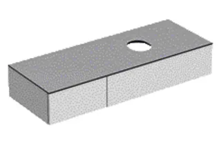 GE VariForm US für AS-WT, m. 2 Schubl. 135x23,5x51cm, weiß lackiert matt