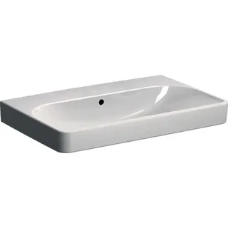 Geberit Smyle Square Waschtisch, 75x48cm ohne Hahnloch, mit Überlauf, weiß – Bild 2