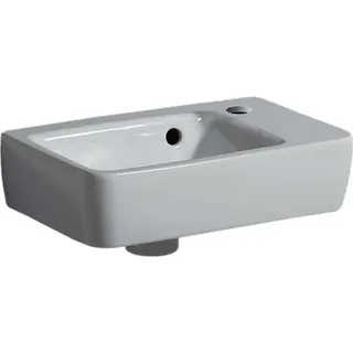 Geberit Renova Plan HWB, verk. Ausladung 36x25cm, mit Hahnloch, mit Überlauf, weiß, KeraTect – Bild 2