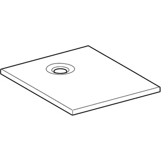 Geberit Nemea Duschwanne, 100 x 90 cm rechteckig, weiß matt – Bild 3