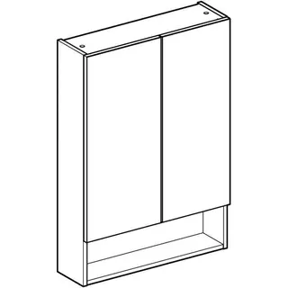 Geberit Renova Plan Spiegelschrank, 2 Türen 60x85x17,5 cm, lava – Bild 5