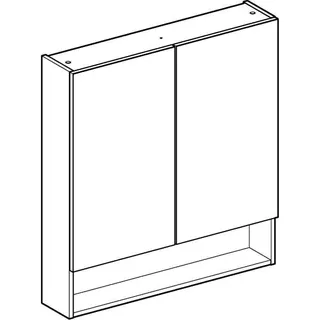 Geberit Renova Plan Spiegelschrank, 2 Türen 80x85x17,5 cm, lava – Bild 4