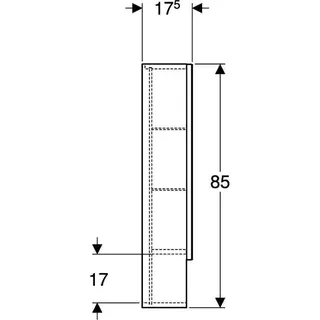 Geberit Renova Plan Spiegelschrank, 2 Türen 80x85x17,5 cm, lava – Bild 5