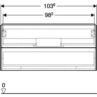Geberit ONE Unterschrank für WT/-Platte 2 Schubl., 103,6x50,4x47cm, Eiche – Bild 5