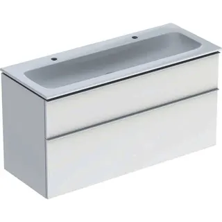 Geberit iCon Set MWT m. US, 2 Schubl. 120x63x48cm, weiß hgl./Gr. chr/KeraTect – Bild 2