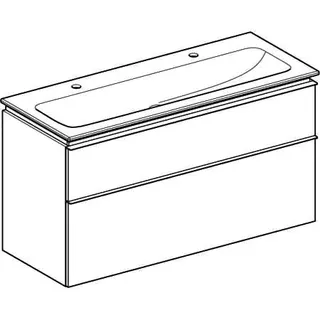 Geberit iCon Set MWT m. US, 2 Schubl. 120x63x48cm, lava – Bild 3