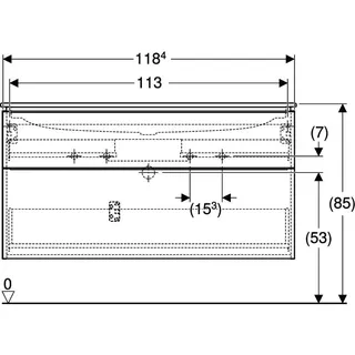 Geberit iCon Set MWT m. US, 2 Schubl. 120x63x48cm, lava – Bild 5