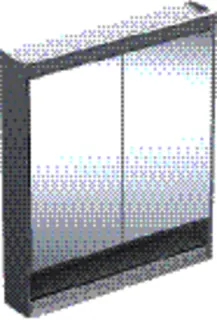 Geberit ONE Spiegelschrank mit Ni/Comf.Light 2 Türen, AP-Mont., 75x90x15cm, alu.