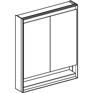 Geberit ONE Spiegelschrank mit Ni/Comf.Light 2 Türen, AP-Mont., 75x90x15cm, alu. – Bild 3