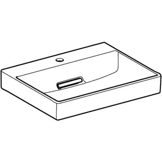 Geberit ONE Waschtisch 60x48cm, CleanDrain mit Hahnloch, ohne Überlauf, weiß, KeraTect/weiß glzd – Bild 3