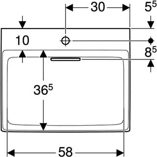 Geberit ONE Waschtisch 60x48cm, CleanDrain mit Hahnloch, ohne Überlauf, weiß, KeraTect/weiß glzd – Bild 5