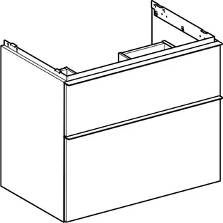 Geberit iCon Unterschrank für Waschtisch, 2 Schubl. 74x61,5x47,6cm, sandgrau – Bild 3